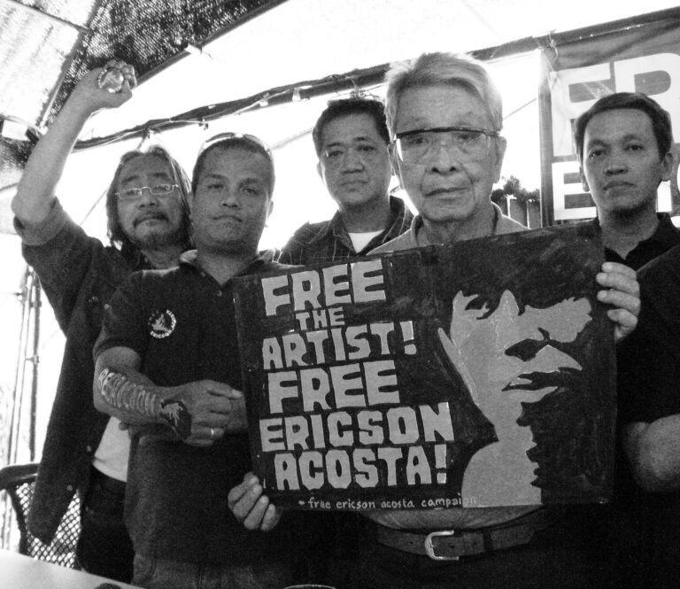 Artists, supporters to DOJ: Review case of detained artist Acosta, NCCA Exec. Dir. Malou Jacob joins support rally