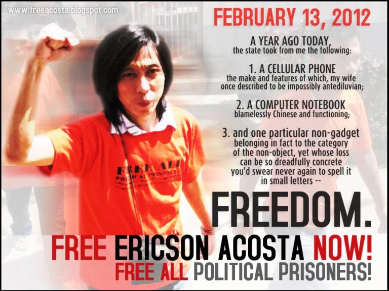 A year after illegal arrest, groups clamor for detained poet’s release; NUPL files motion for immediate resolution of Ericson Acosta case before DOJ