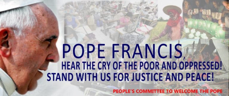 Luisita farmers to Pope Francis: Helping the poor is not a crime, free all political prisoners!