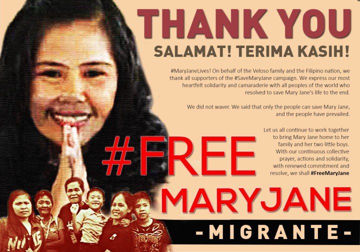 Appeal for continued unity and action to #FreeMaryJane