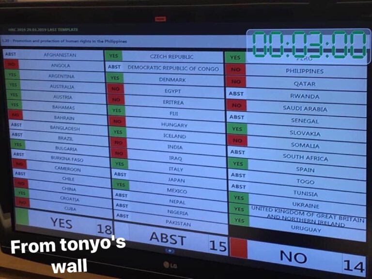 A/HRC/41/L.20: Resolution on the promotion and protection of human rights in the Philippines