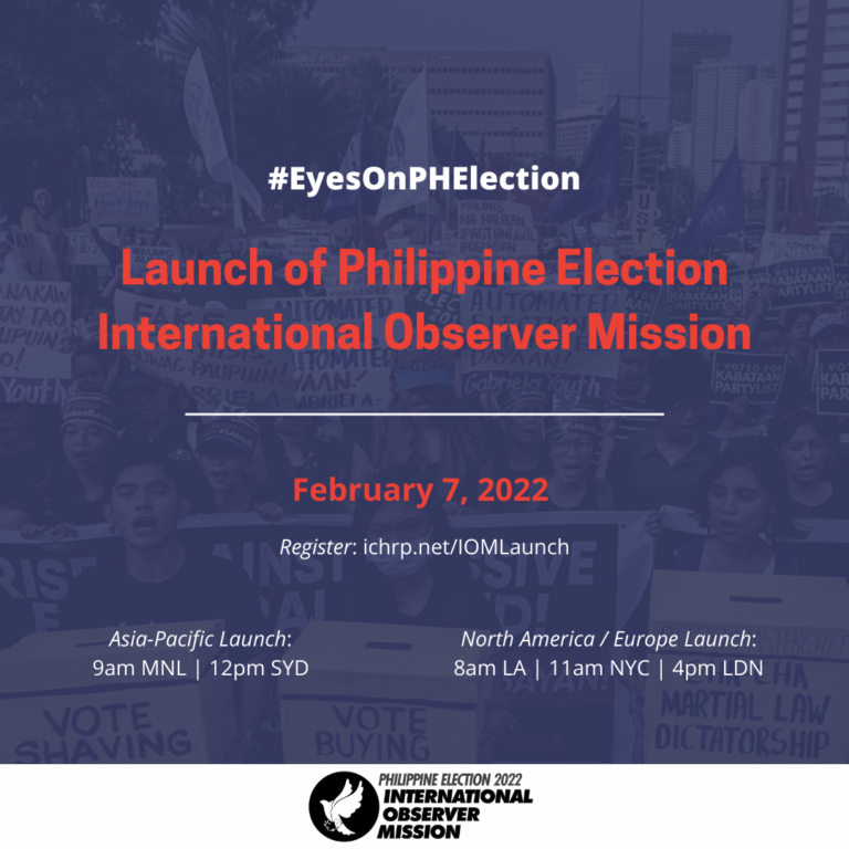 #EyesOnPHElection: Launch of Philippine Election 2022 International Observer Mission