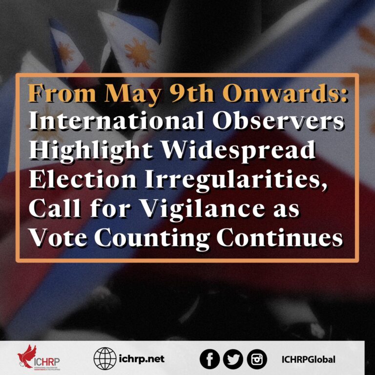 From May 9th Onwards: International Observers Highlight Widespread Election Irregularities, Call For Vigilance As Vote Counting Continues
