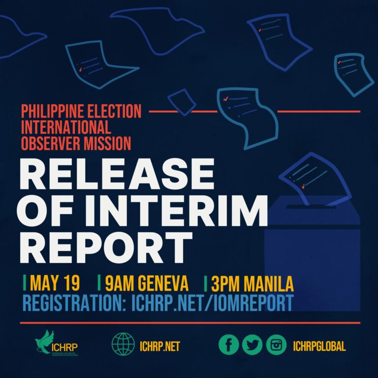 Release of International Observers Mission Interim Report