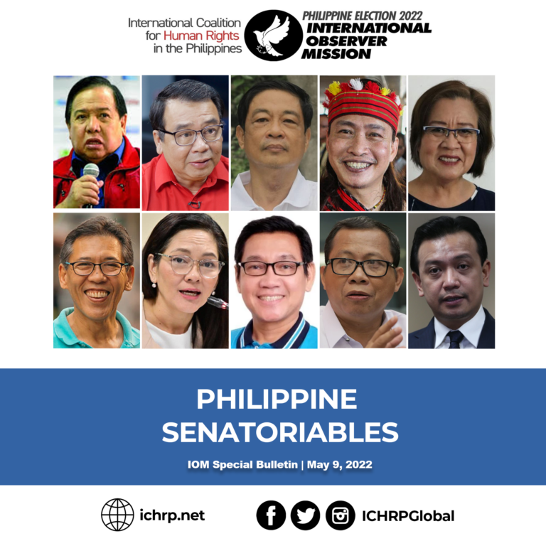 IOM Special Bulletin – Philippine Senatoriables