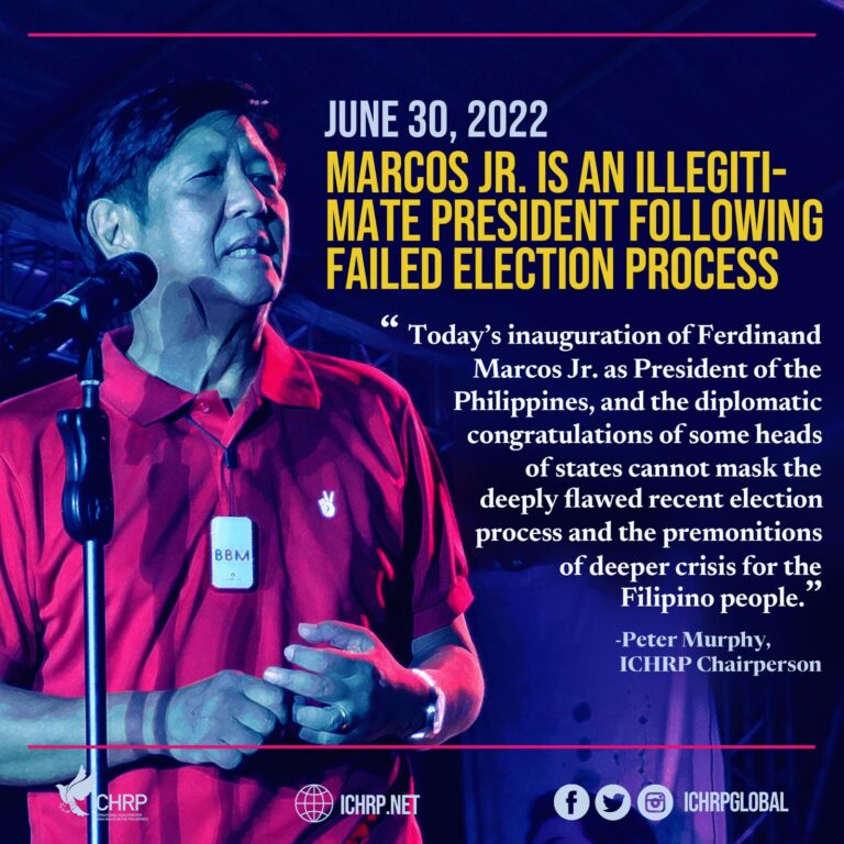 Marcos Jr. is an Illegitimate President Following Failed Election Process