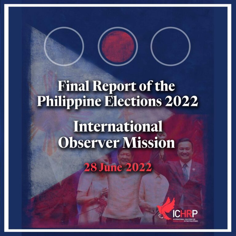Final Report of the Philippine Election 2022 International Observers Mission