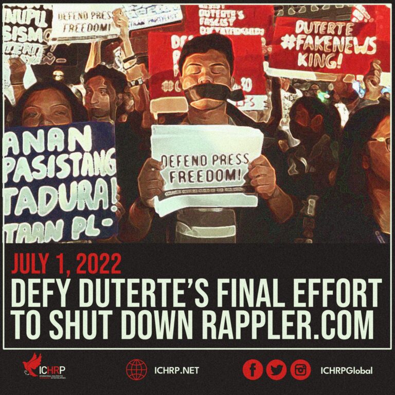 Defy Duterte’s Final Effort to Shut Down Rappler.com