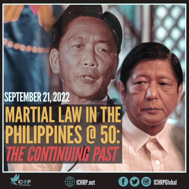 Martial Law in the Philippines @50: Continuing Past and the Struggle Continues