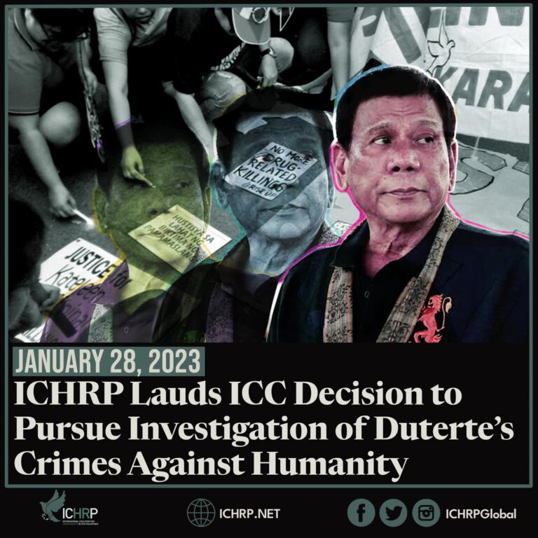 ICHRP Lauds ICC Decision to Pursue Investigation of Duterte’s Crimes Against Humanity