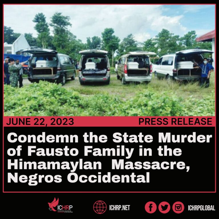 Condemn the state murder of Fausto family in the Himamaylan Massacre, Negros Occidental