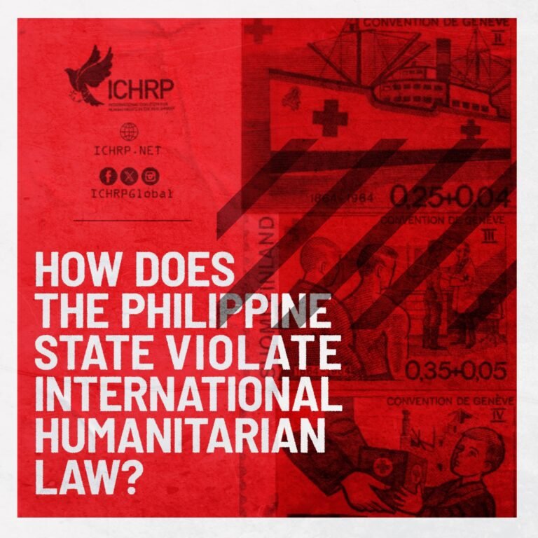How does the Philippine state violate International Humanitarian Law?