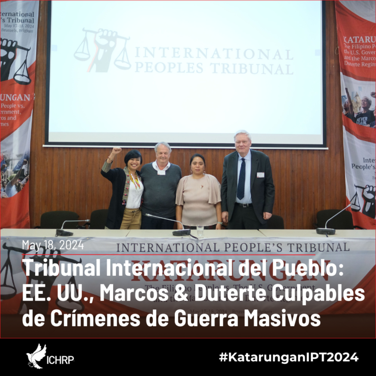Tribunal Internacional Del Pueblo: EE.UU., Marcos Y Duterte Culpables De Crímenes De Guerra Masivos