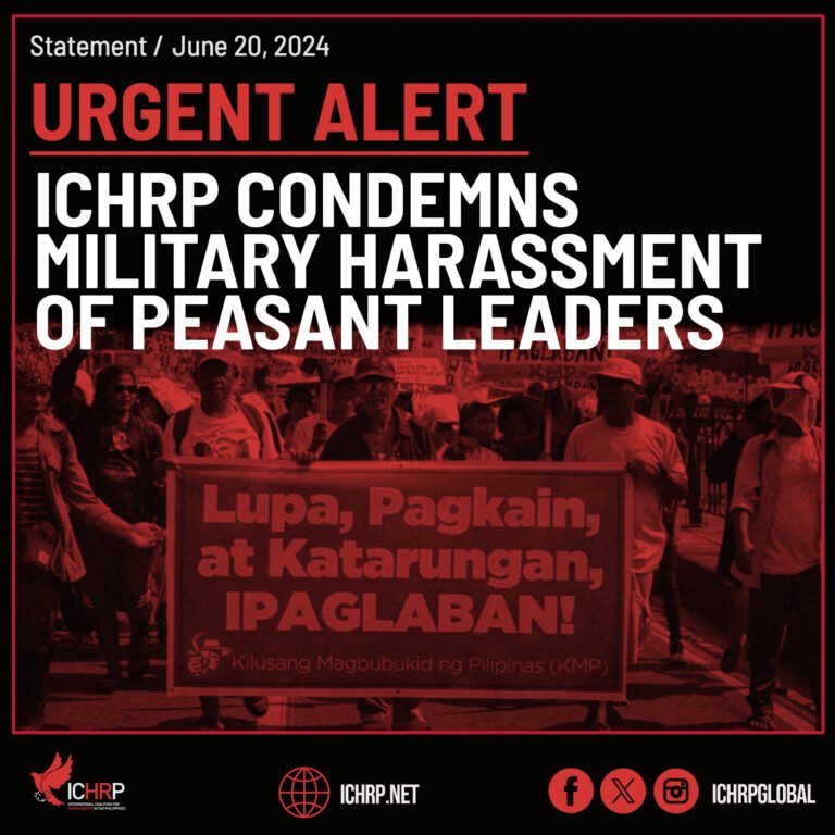 ICHRP Condemns Military Harassment of Peasant Leaders in Central Luzon