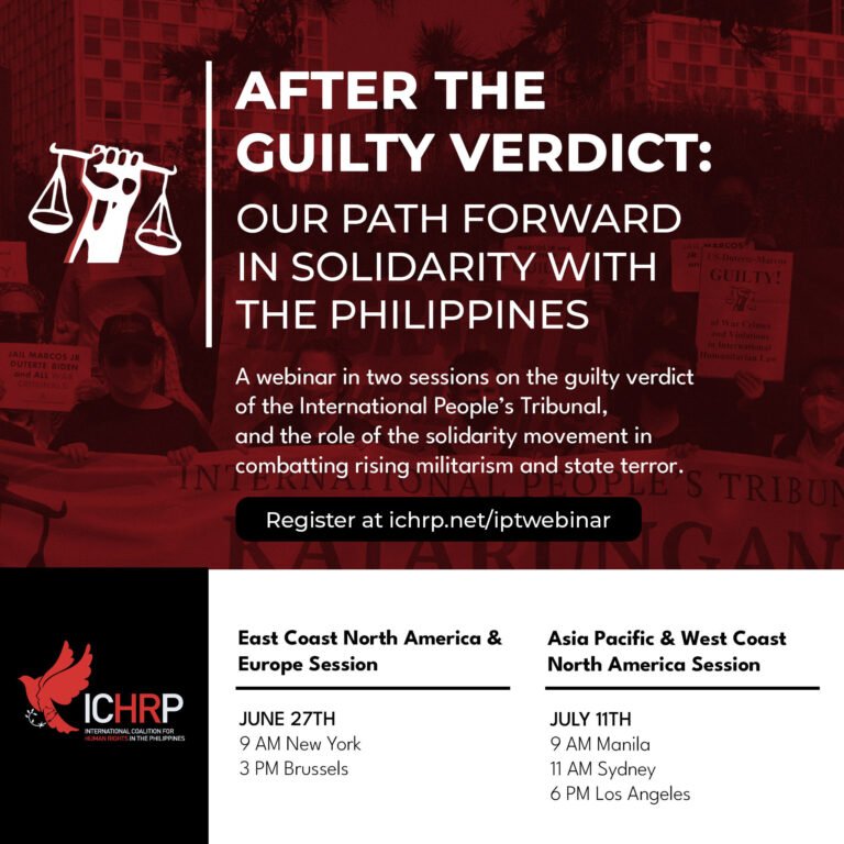 Register Now for After the Guilty Verdict: Our Path Forward in Solidarity with the Philippines