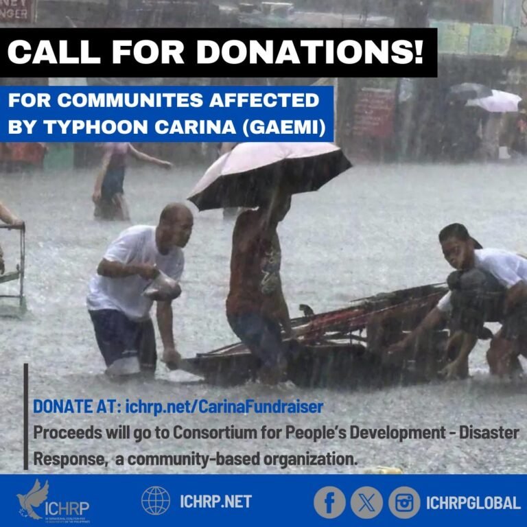 Typhoon Carina Response: Urgent Call For Donations from ICHRP Typhoon Carina Response: Urgent Call For Donations from ICHRP