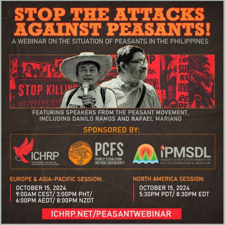Don’t forget to register for “Stop the Attacks Against Peasants”