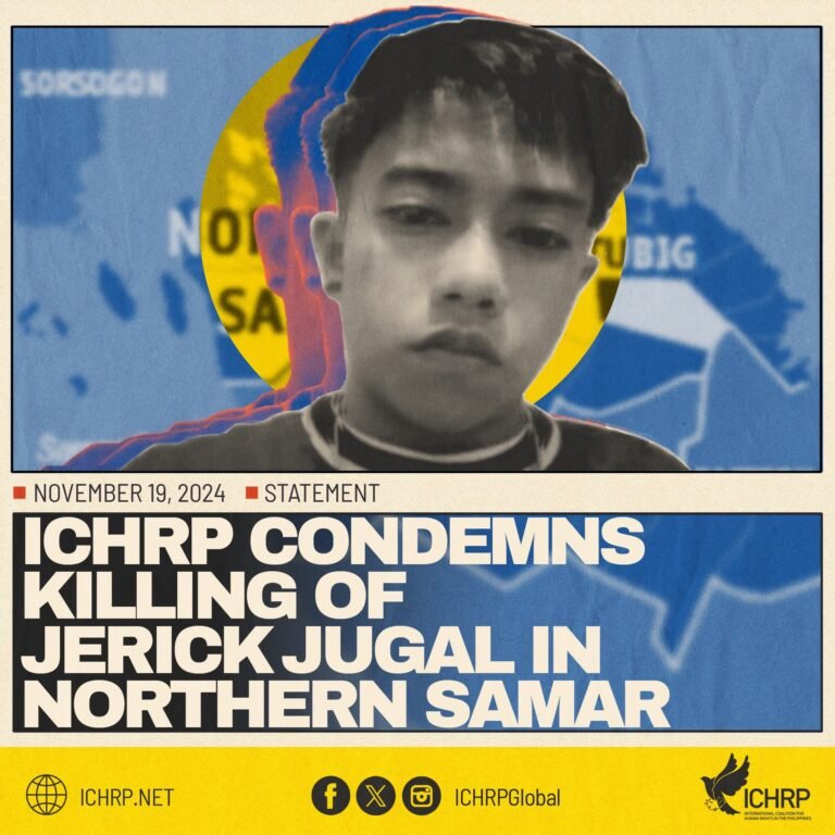 ICHRP condemns killing of Jerick Jugal in Northern Samar