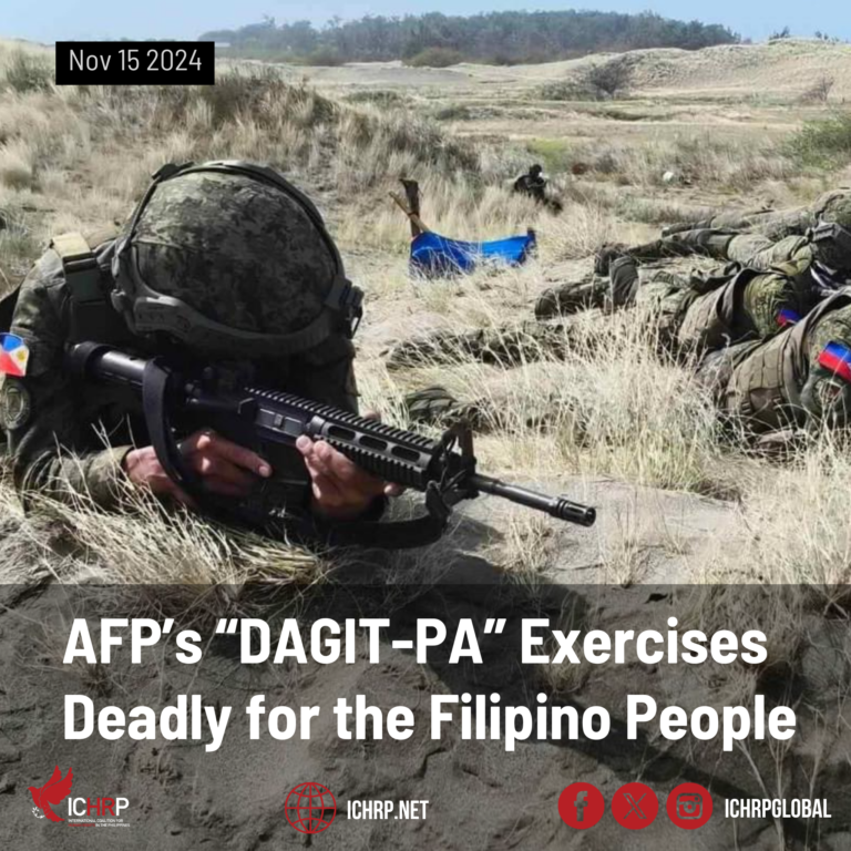 AFP’s “DAGIT-PA” exercises deadly for the Filipino people