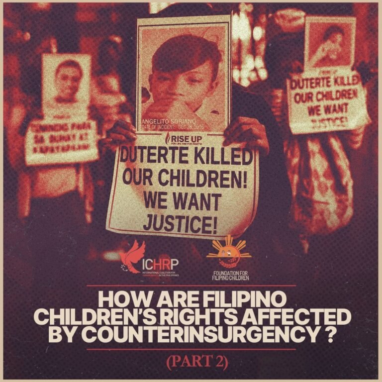 How are Filipino children’s rights affected by counterinsurgency? (Part 2)