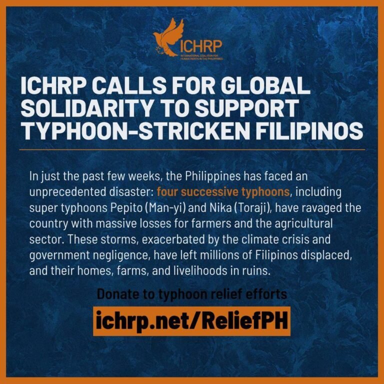 ICHRP calls for global solidarity to support typhoon-stricken Filipinos