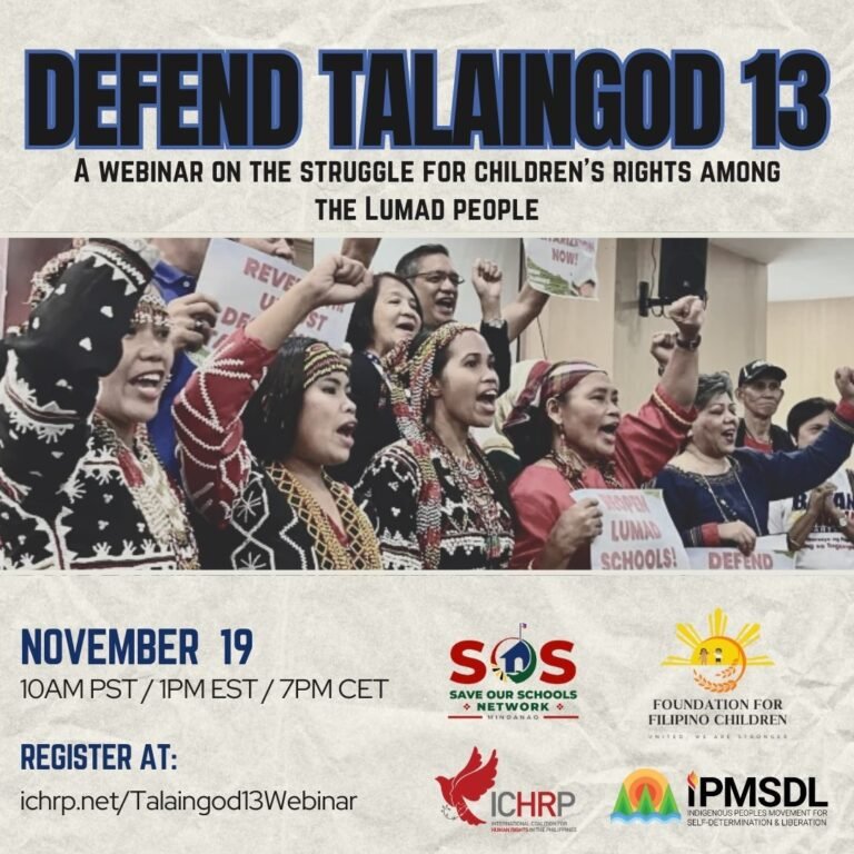 Register now for Defend Talaingod 13 webinar