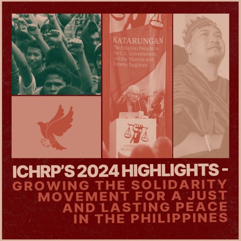 ICHRP’s 2024 Highlights – Growing the solidarity movement for a just and lasting peace in the Philippines