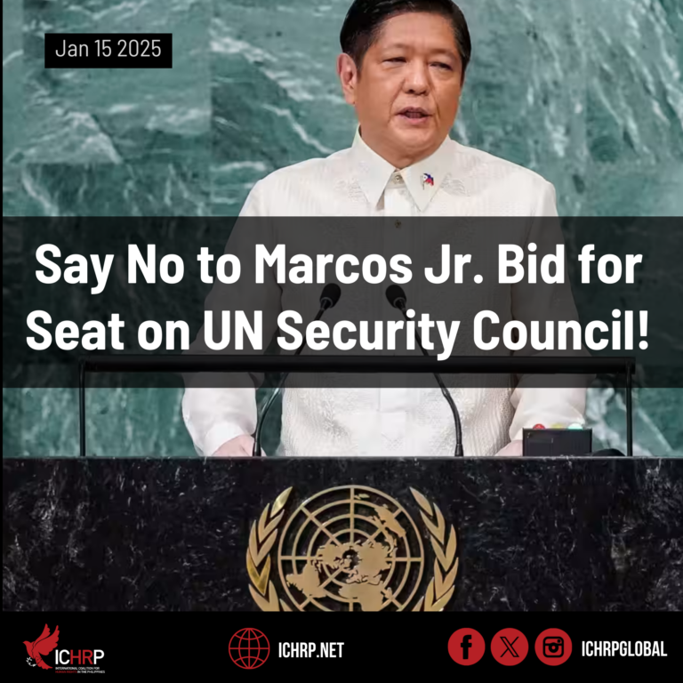 ICHRP says no to Marcos Jr. bid for seat on UN Security Council