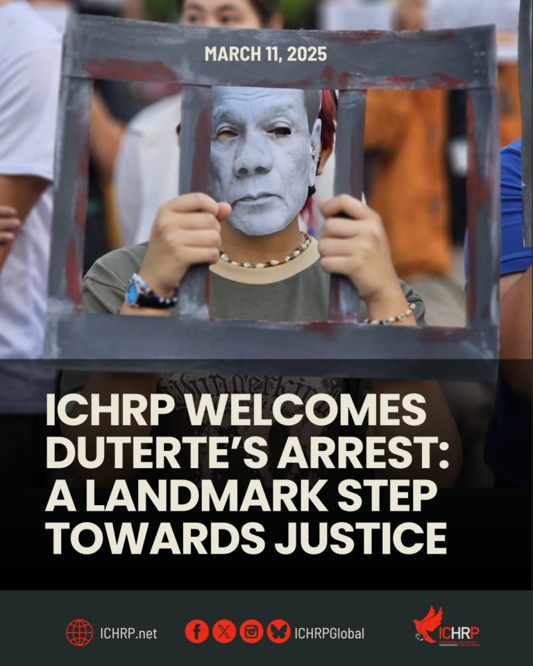 ICHRP Welcomes Duterte’s Arrest: A Landmark Step Towards Justice