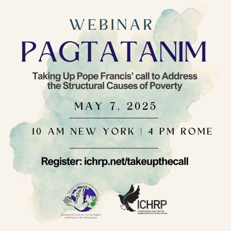 Register now for Pagtatanim: Taking Up Pope Francis’ call to Address the Structural Causes of Poverty