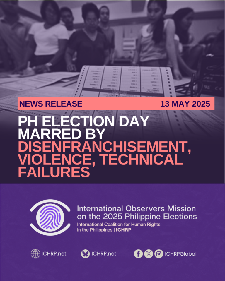 PH Election Day Marred by Disenfranchisement, Violence, Technical Failures, Says Rights-Led Observer Mission