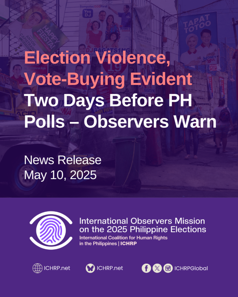 Election violence, Vote-Buying Evident Two Days Before PH Polls – Observers Warn