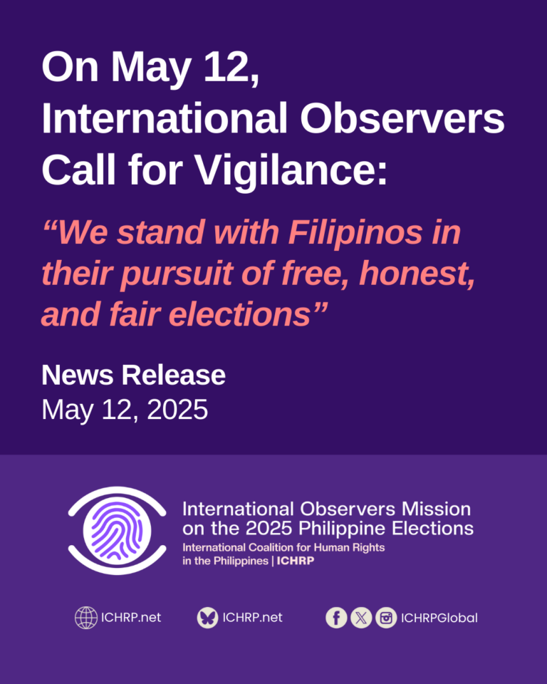 On May 12, International Observers Call for Vigilance