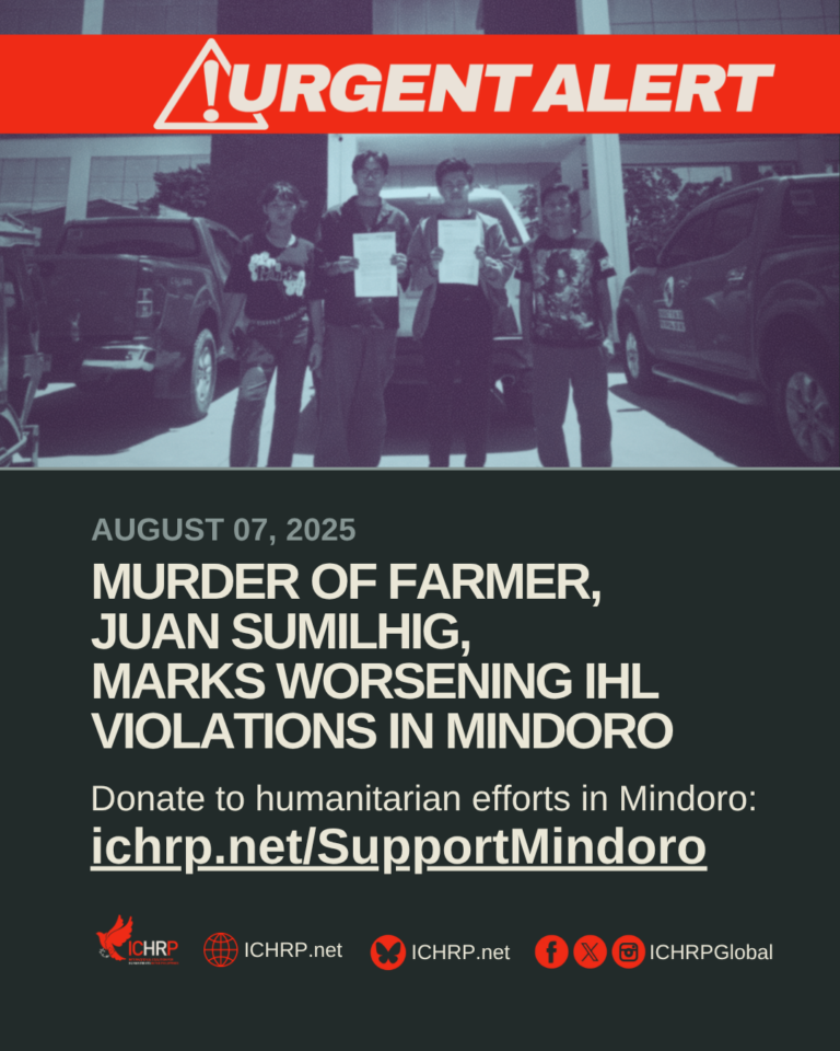 Murder of farmer, Juan Sumilhig, marks worsening IHL violations in Mindoro