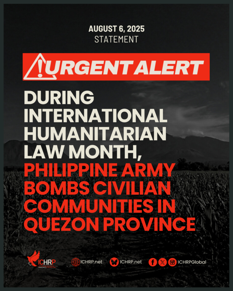 During International Humanitarian Law Month, AFP bombs civilian communities in Quezon province