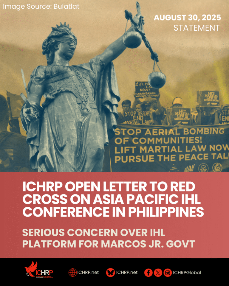 Open Letter to International Committee of Red Cross on Asia Pacific IHL Conference in Philippines