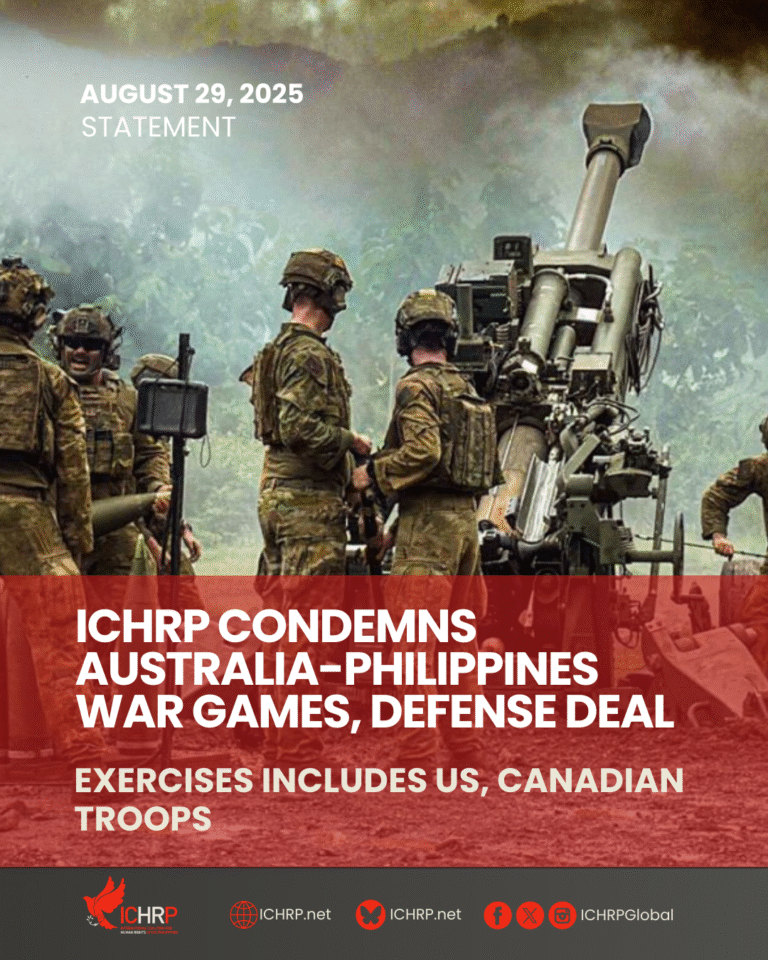 ICHRP Condemns Australia-Philippines War Games, Defense Deal