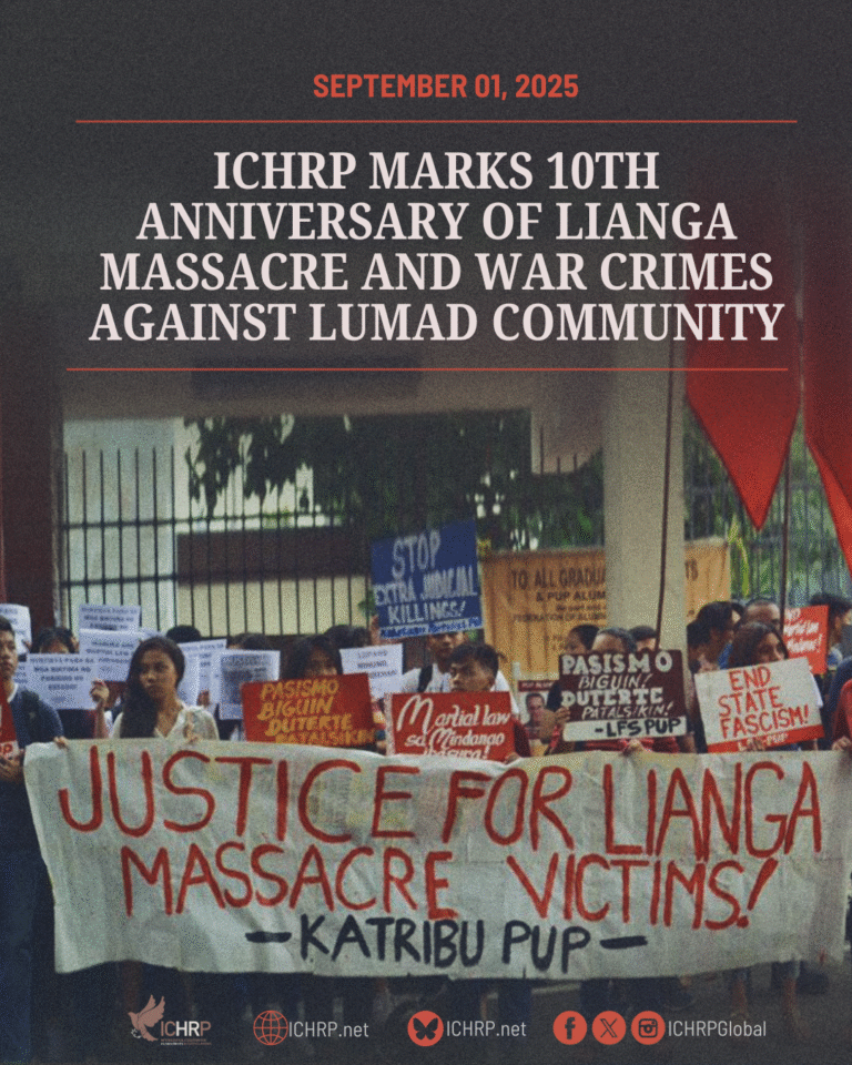ICHRP marks 10th Anniversary of Lianga Massacre and War Crimes against Lumad Community