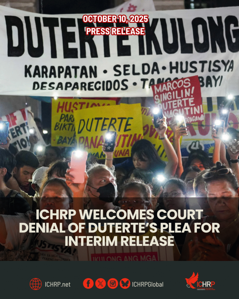 Global Rights Group Welcomes Court Denial of Duterte’s Plea for Interim Release: A step toward justice for the victims