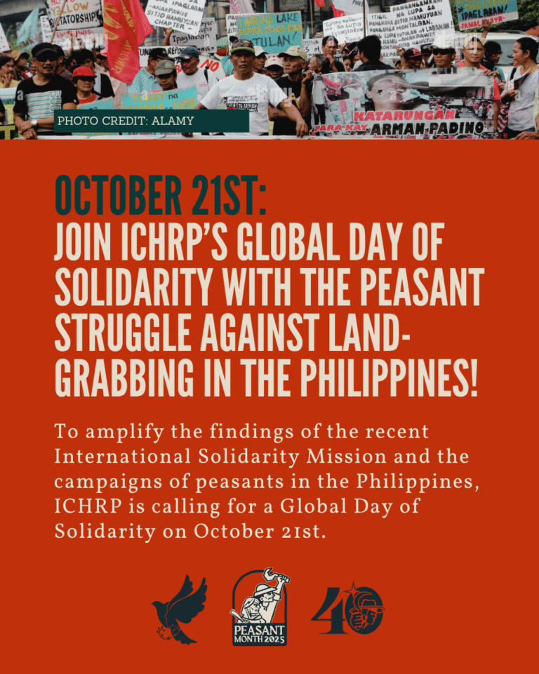 OCTOBER 21st: Global Day of Solidarity with the Peasant Struggle Against Land-grabbing in the Philippines