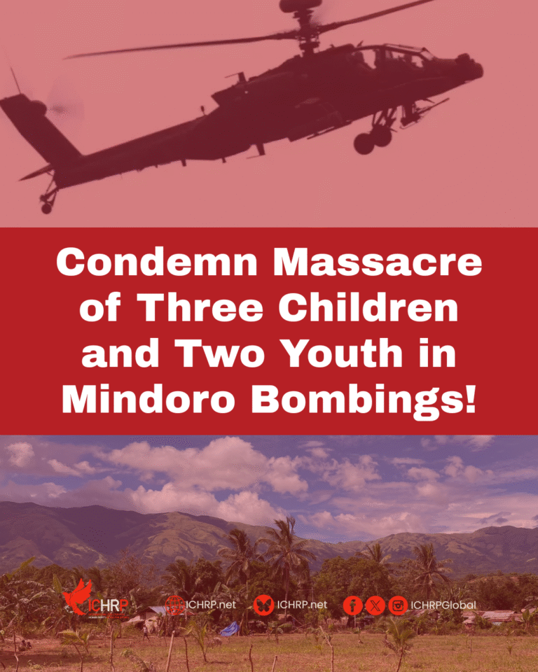 Condemn Massacre of Three Children and Two Youth in Mindoro Bombings!