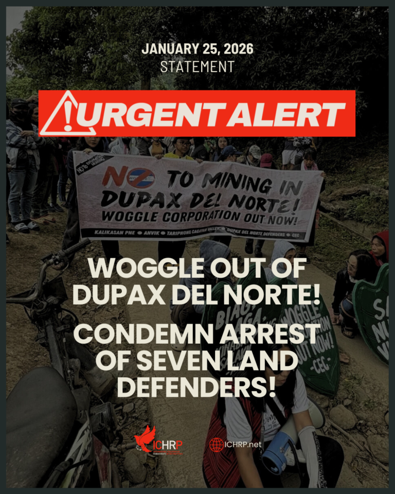 Woggle out of Dupax Del Norte! Condemn Arrest of Seven Land Defenders!