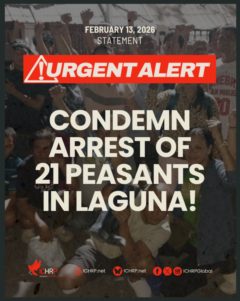 Condemn Arrest of 21 Peasants in Laguna!