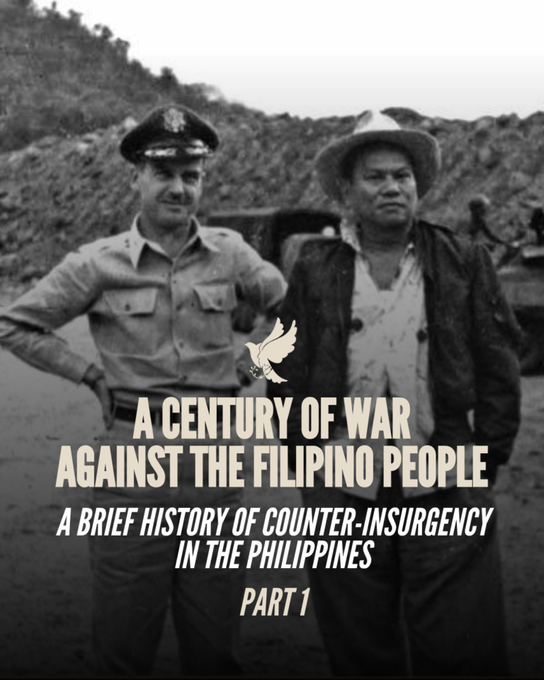 A century of war against the Filipino people: A brief history of counter-insurgency in the Philippines (Part 1)