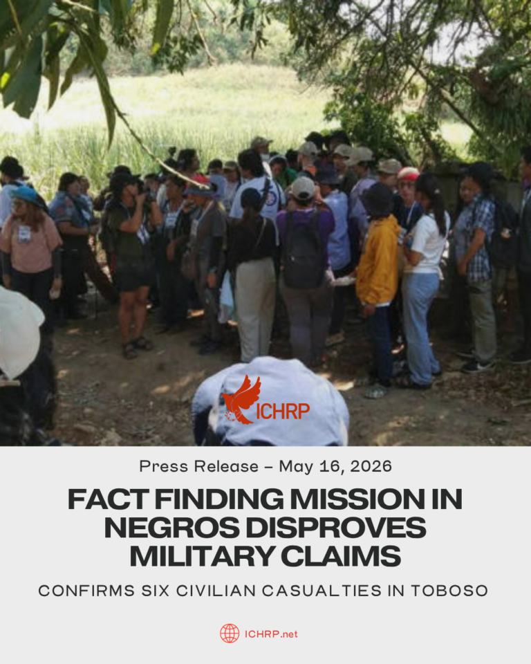 Press Release – Fact Finding Mission in Negros disproves military claims; Confirms civilian casualties in Toboso 19 Massacre