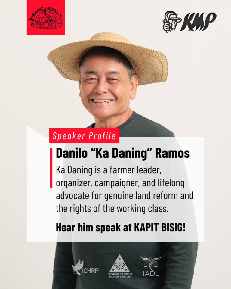 Hear Danilo “Ka Daning” Ramos speak at the Kapit Bisig conference!