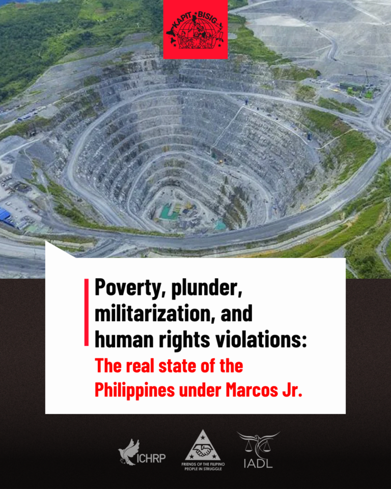 Poverty, plunder, militarization, and human rights violations: The real state of the Philippines under Marcos Jr.