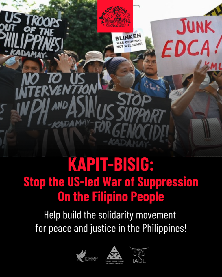 KAPIT-BISIG: Stop the US-led War of Suppression On the Filipino People!