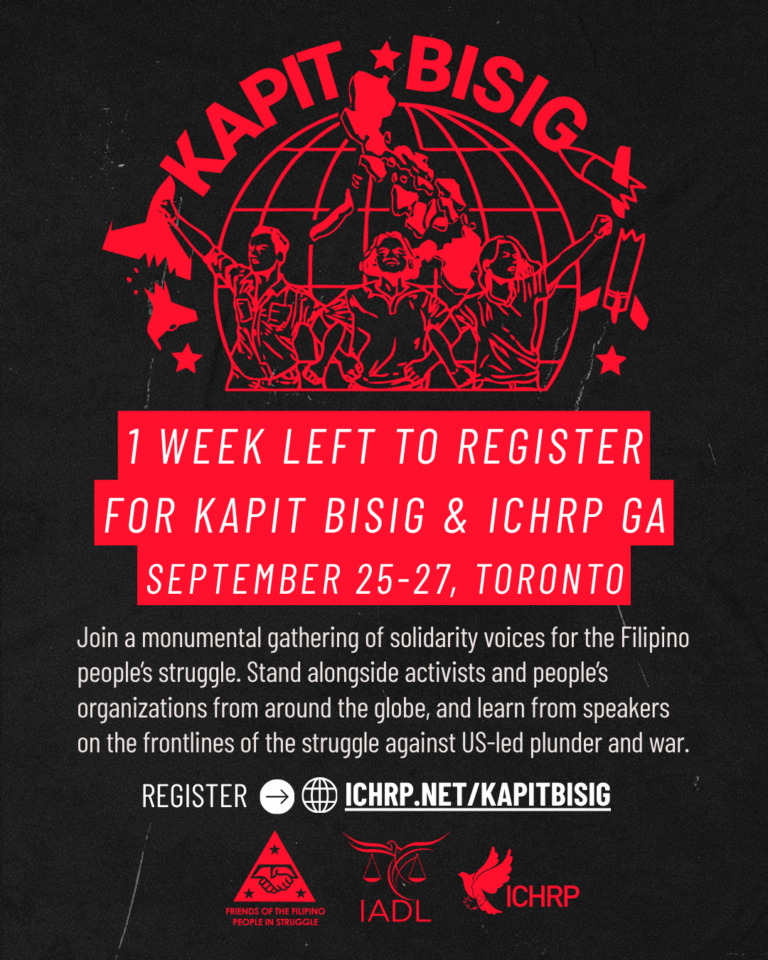 1 WEEK LEFT TO REGISTER FOR KAPIT BISIG & ICHRP GA!