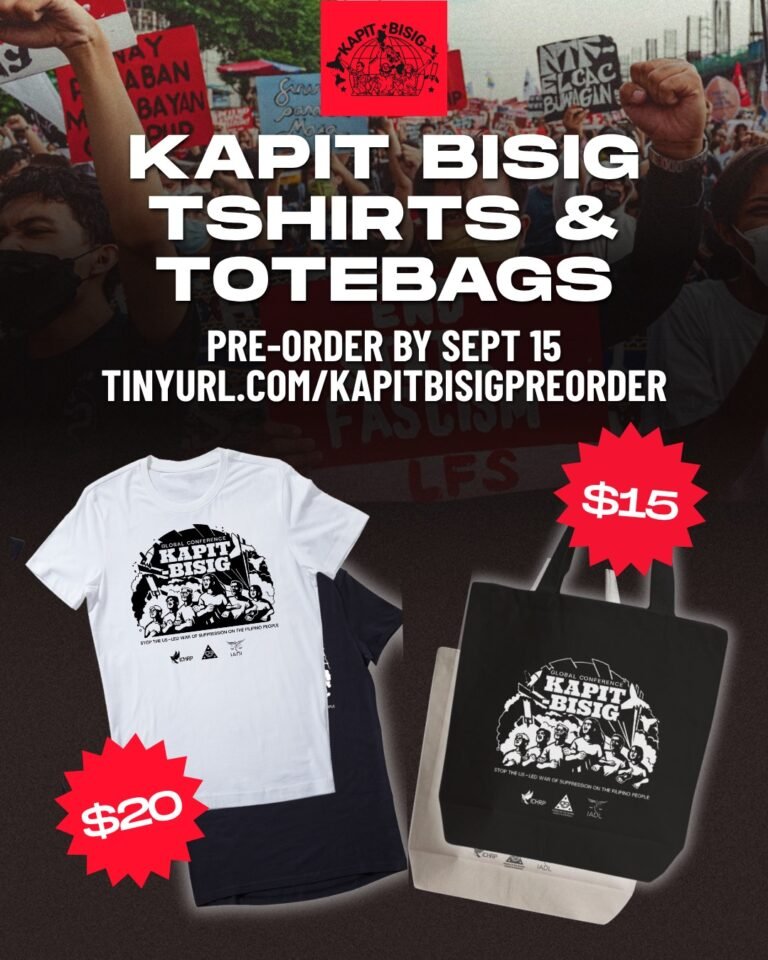 Pre-order now available for Kapit Bisig tshirts and totebags!